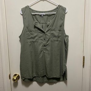 Army Green Button Tank